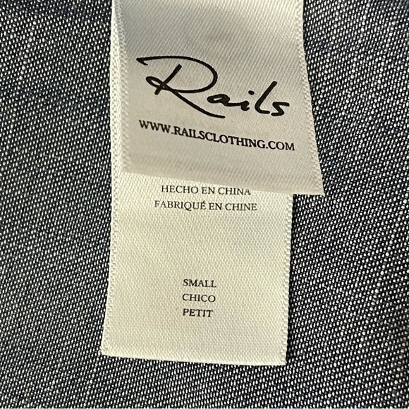 Rails Shawna Denim Dress In Dark Vintage Size Small - Picture 8 of 13